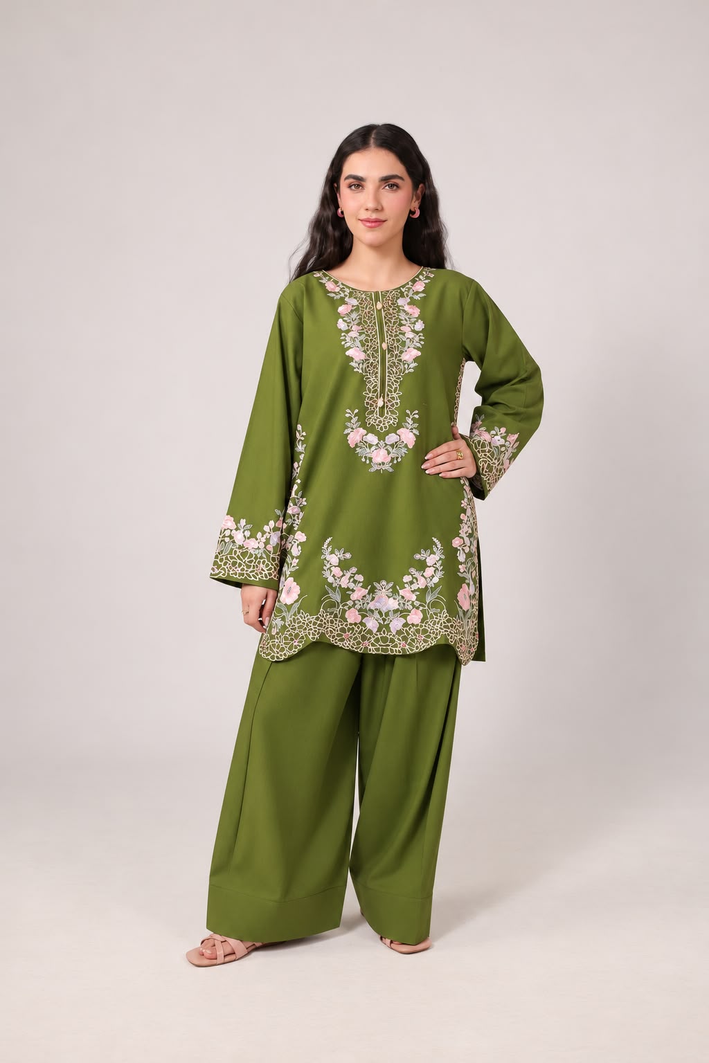 Cambric Embroidered Pret - 1257