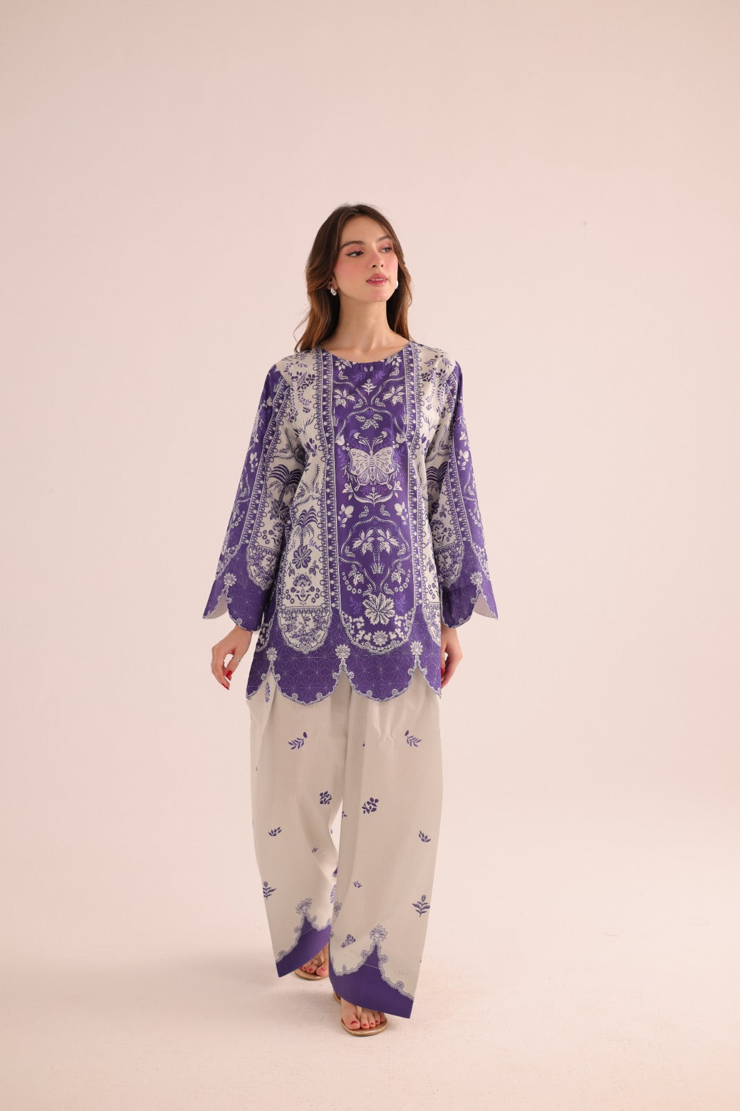 2PC Summer Lawn Dress- PRT L42961
