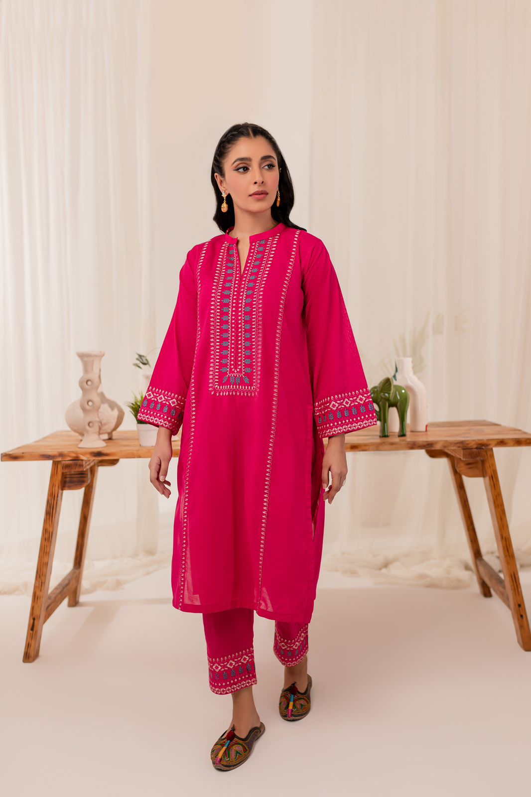 2PC Embroidered Dress - ESP04