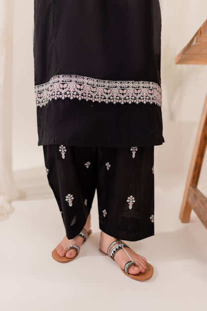 2PC Embroidered Dress- EB07