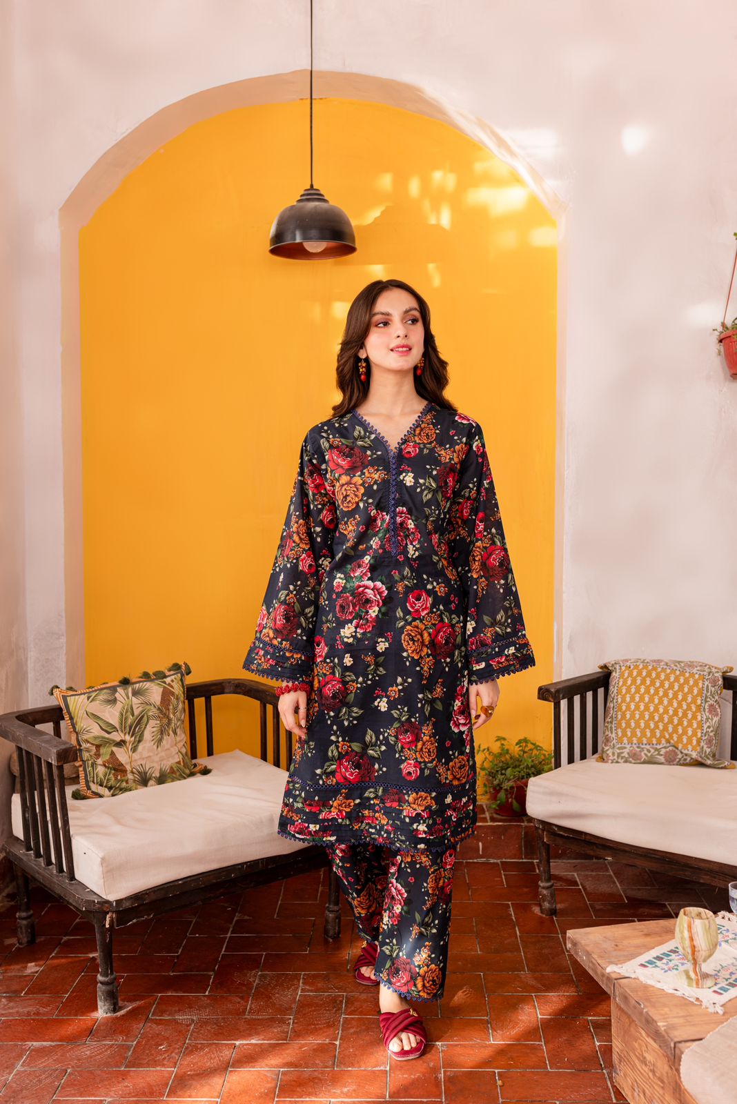 Unstitched 2PC Lawn Suit- PRT10