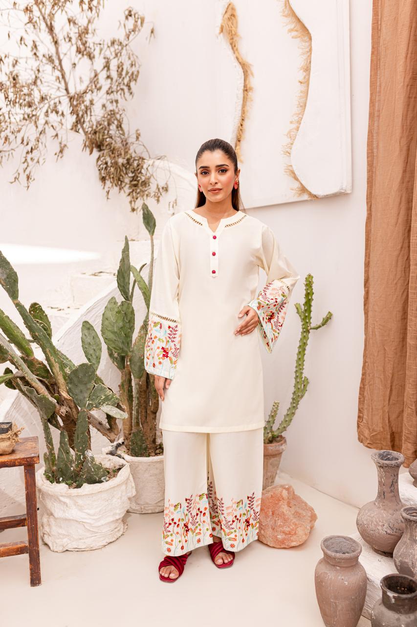 Lawn 2PC Embroidered Dress- 1041