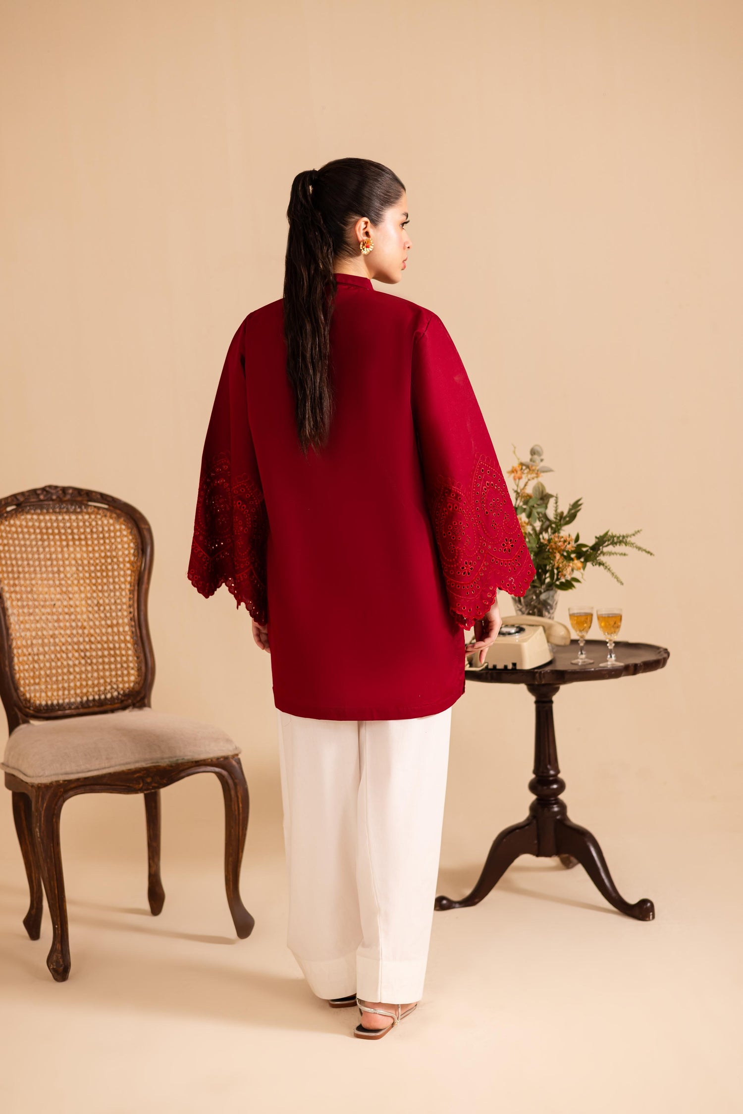 Schiffli Embroidered Co-Ord - 1147