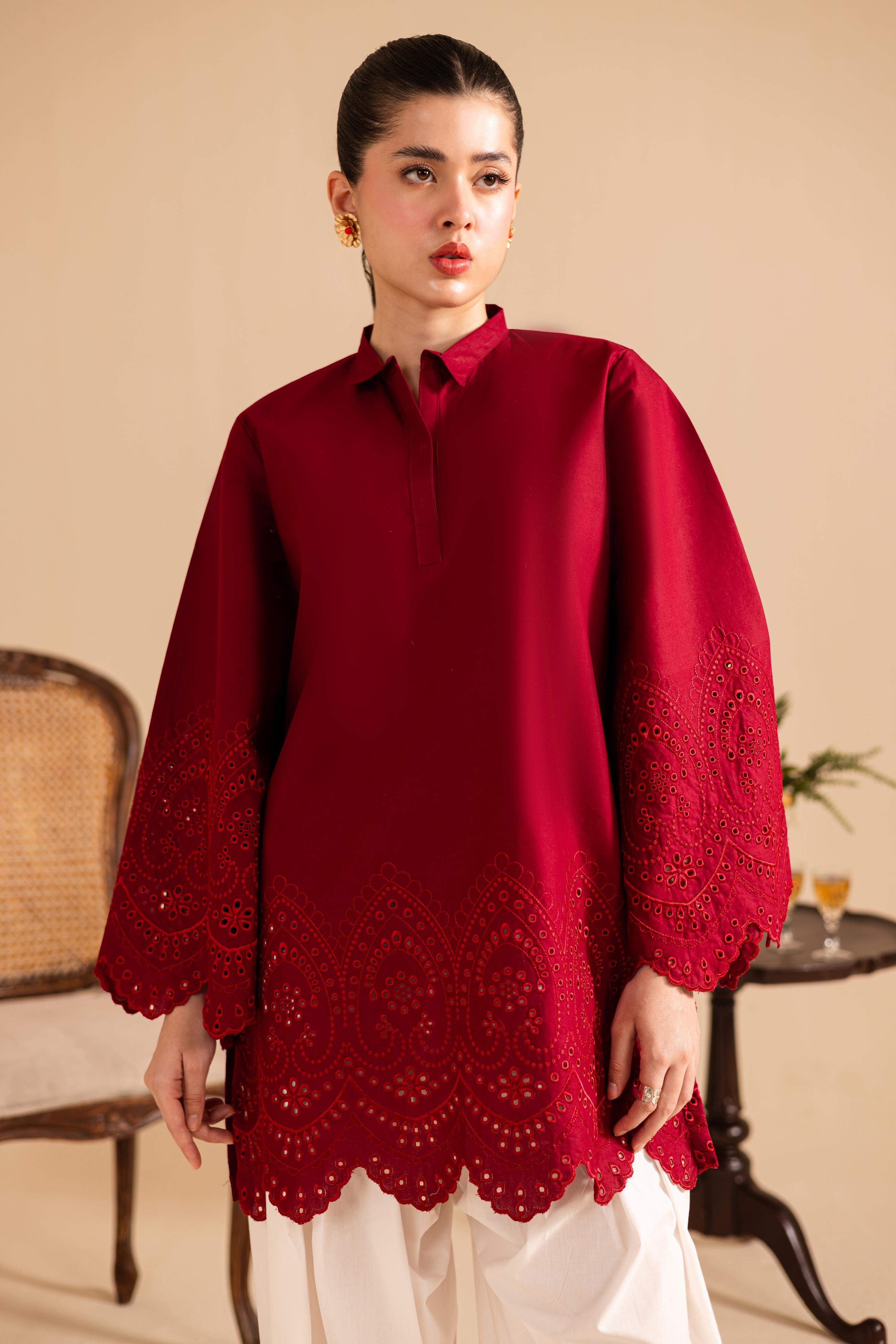 Schiffli Embroidered Co-Ord - 1147