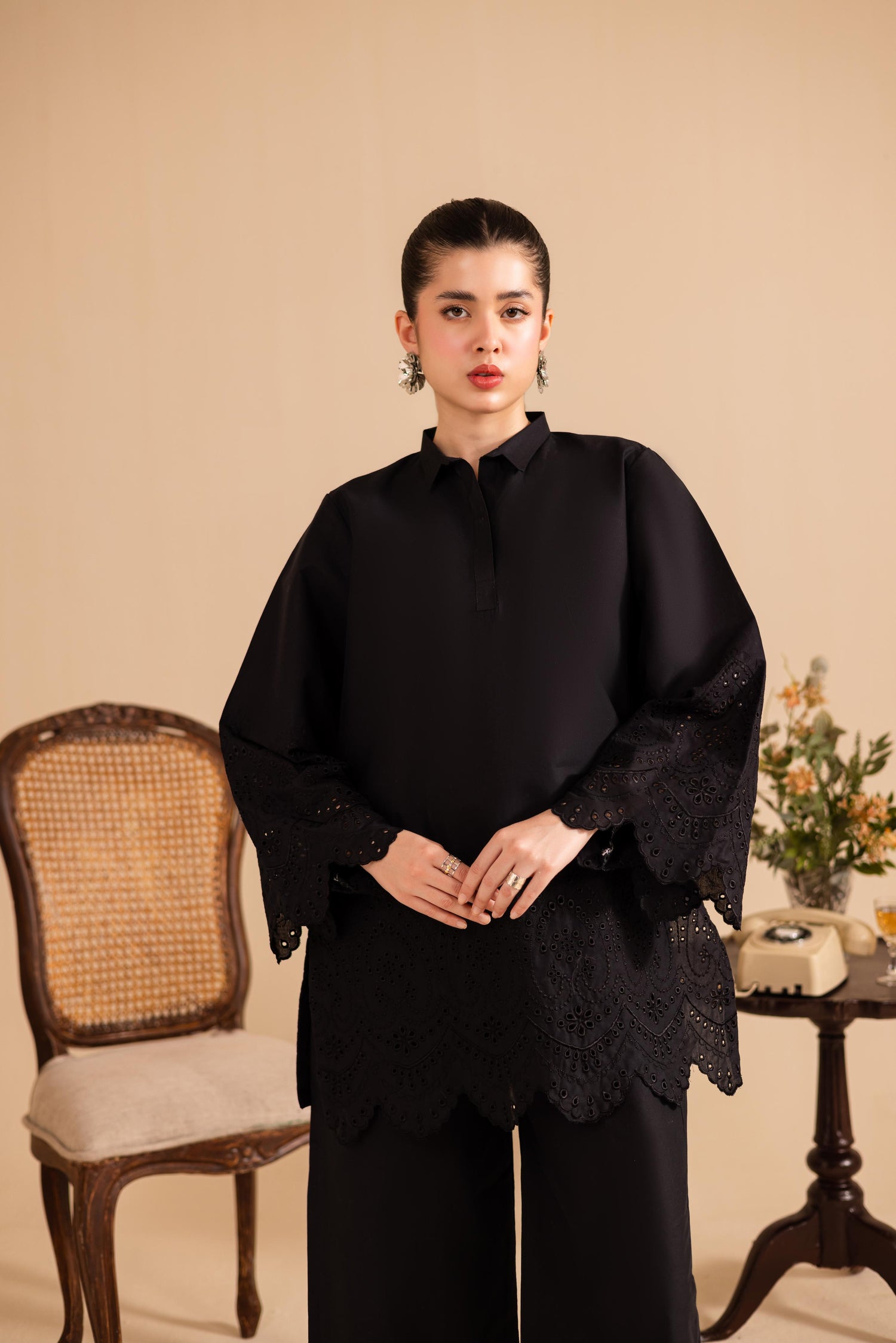 Schiffli Embroidered Co-Ord - 1150