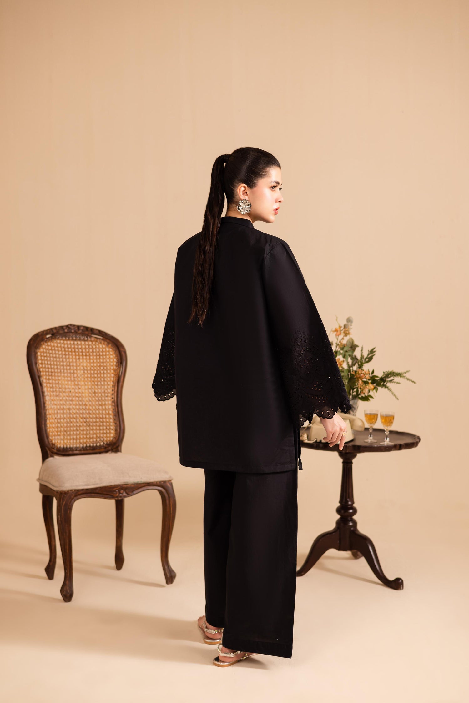 Schiffli Embroidered Co-Ord - 1150
