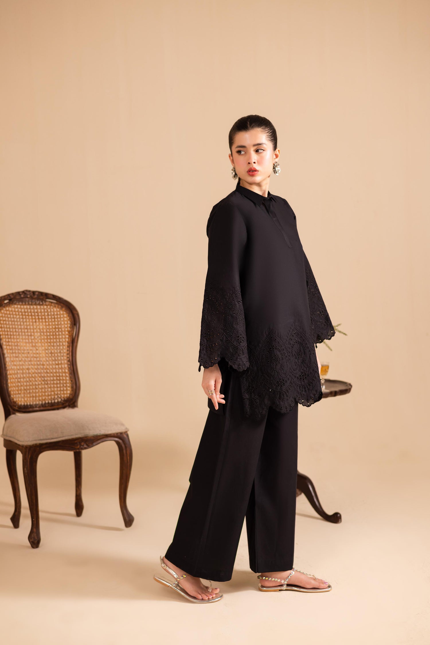 Schiffli Embroidered Co-Ord - 1150