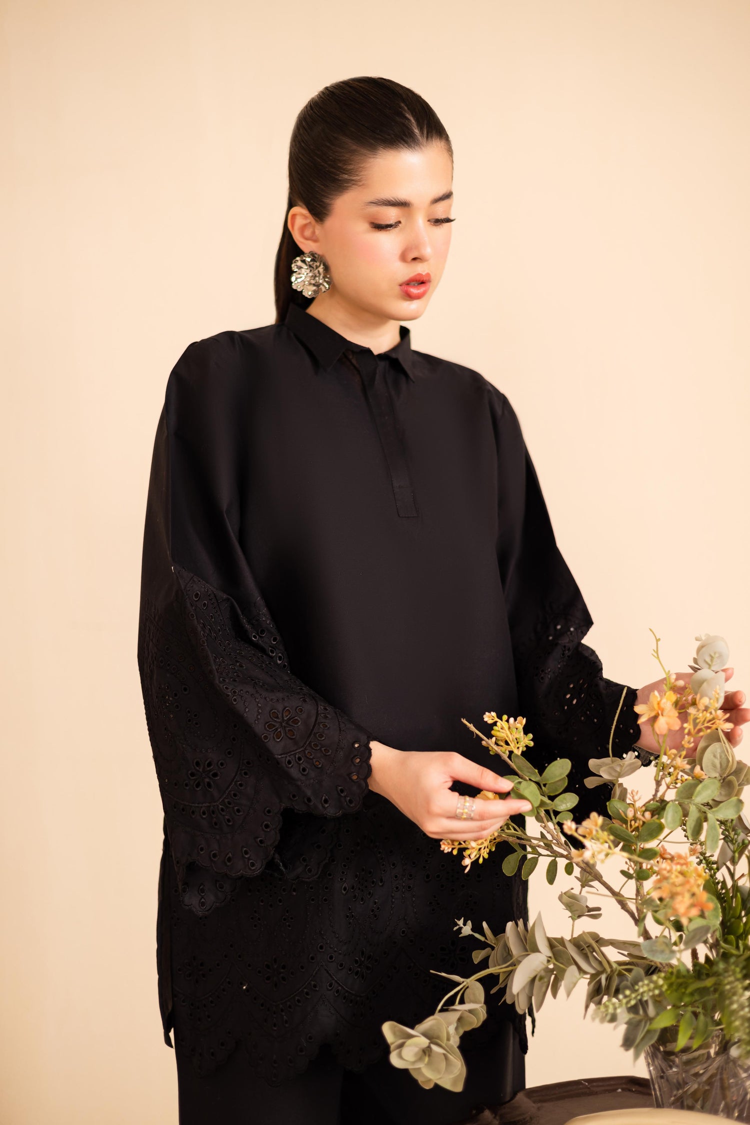 Schiffli Embroidered Co-Ord - 1150