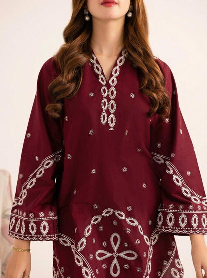 2PC Summer Embroidered Dress - 1226