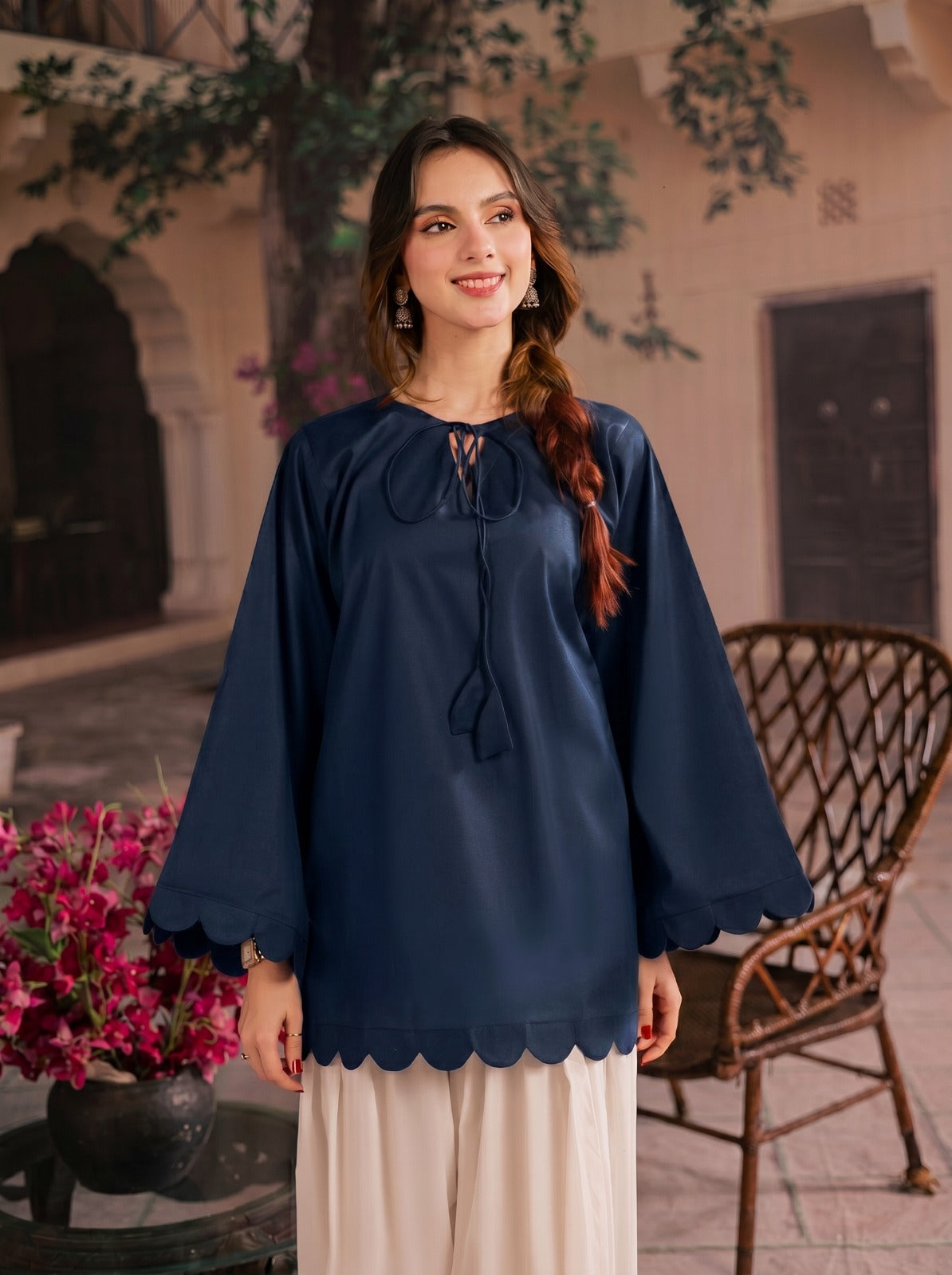 1PC Scallop Kurti - 03 Teal