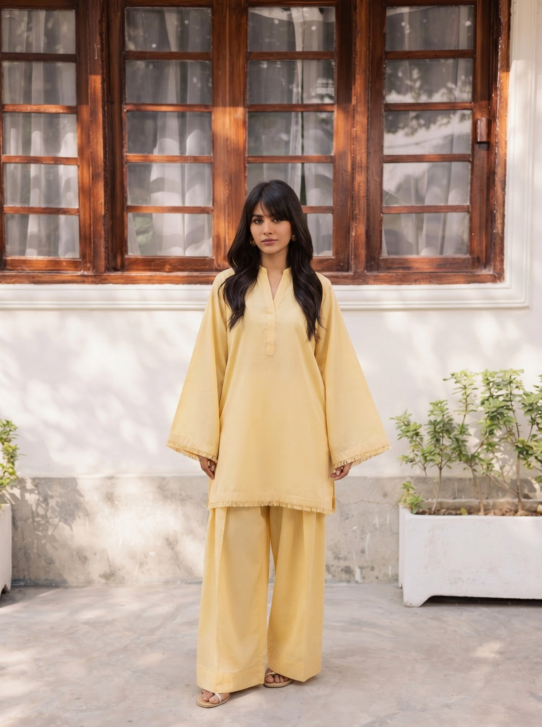 2 PC Lawn Solid FSK 03 – Butter Yellow