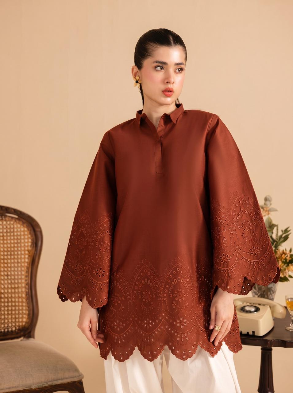 Summer Schiffli Embroidered Co-Ord - 1245
