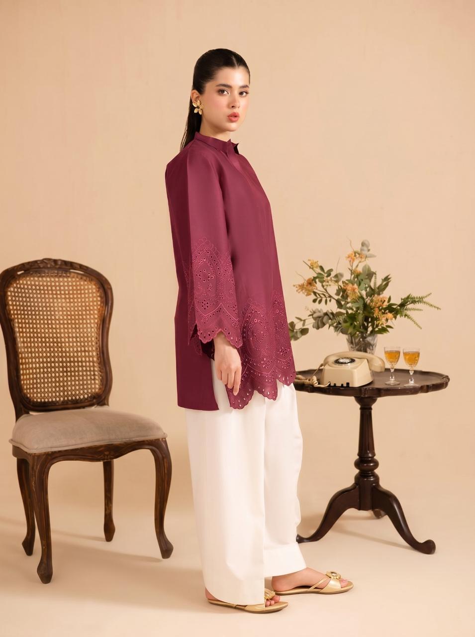 Summer Schiffli Embroidered Co-Ord - 1246
