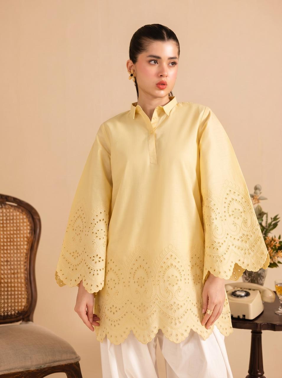 Summer Schiffli Embroidered Co-Ord - 1247