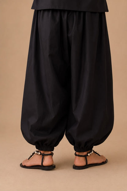 Basic Black Balloon Shalwar