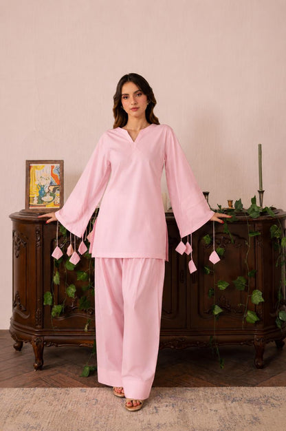 2PC Corset Dress - 09 Powder Pink