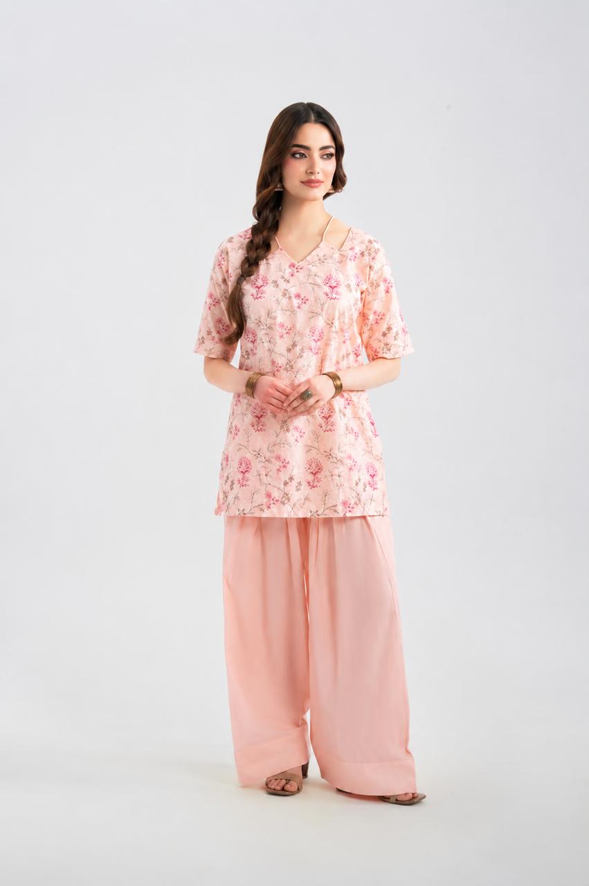 2PC Summer Embroidered Dress - 1350