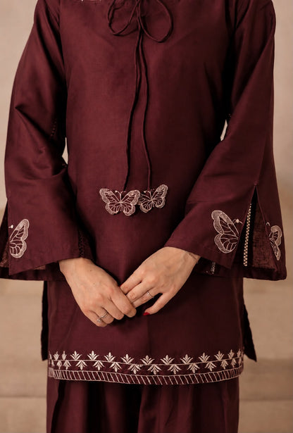 2PC Summer Embroidered Dress - 1344