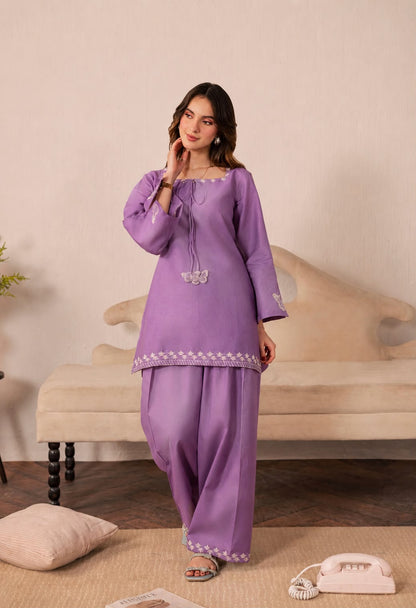 2PC Summer Embroidered Dress - 1342