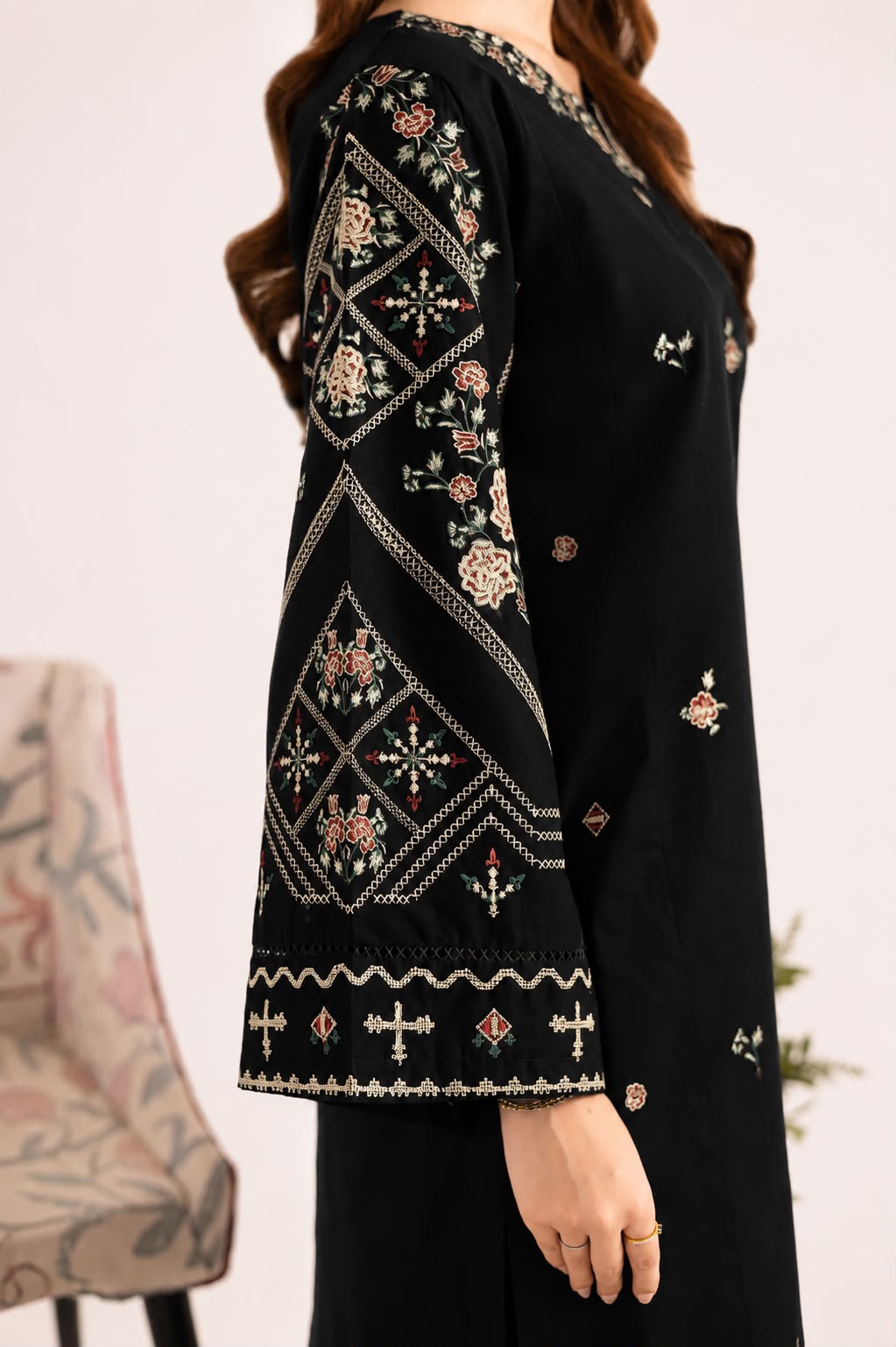 2PC Summer Embroidered Dress - 1323