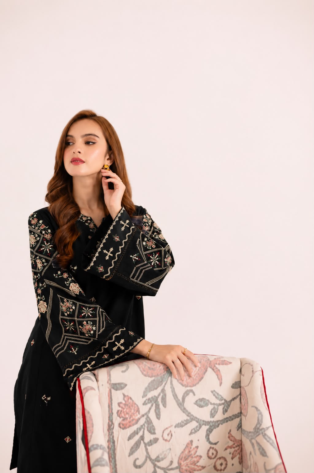 2PC Summer Embroidered Dress - 1323