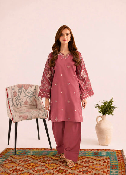 2PC Summer Embroidered Dress - 1322