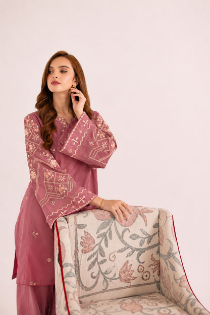 2PC Summer Embroidered Dress - 1322