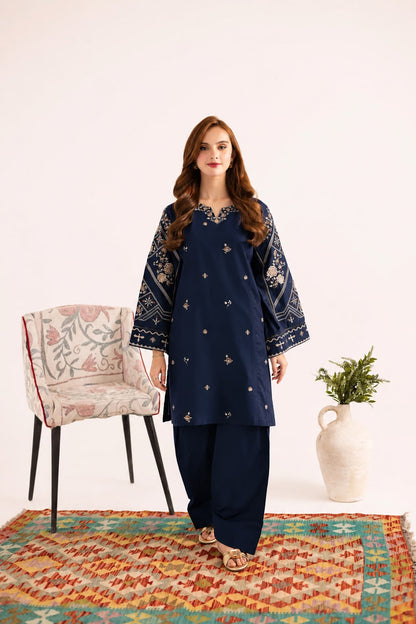 2PC Summer Embroidered Dress - 1324
