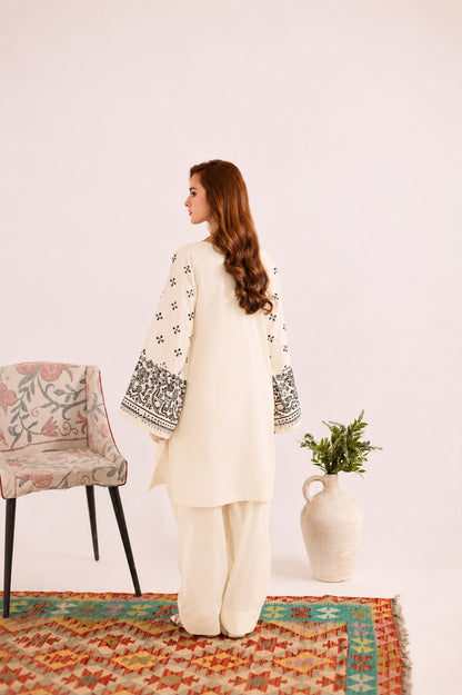 2PC Summer Embroidered Dress - 1326