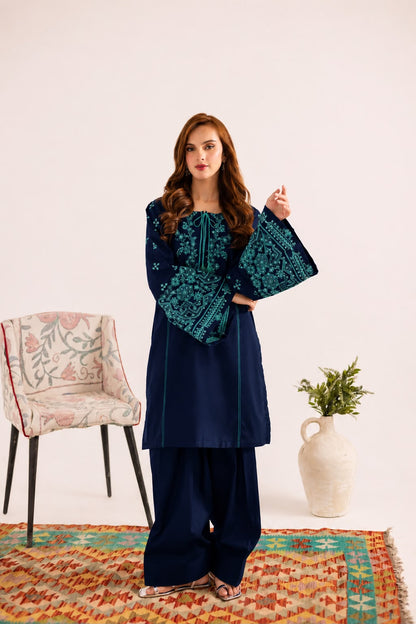 2PC Summer Embroidered Dress - 1327
