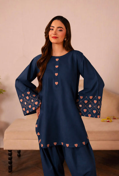 2PC Summer Embroidered Dress - 1336