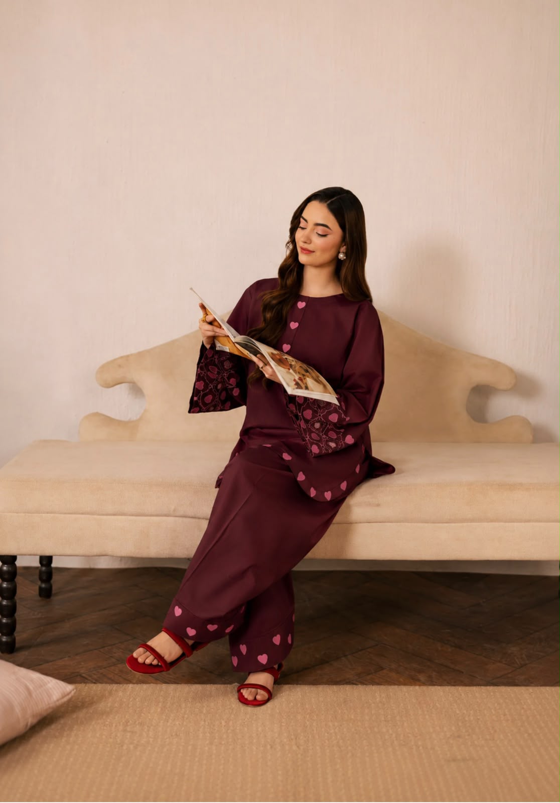 2PC Summer Embroidered Dress - 1337