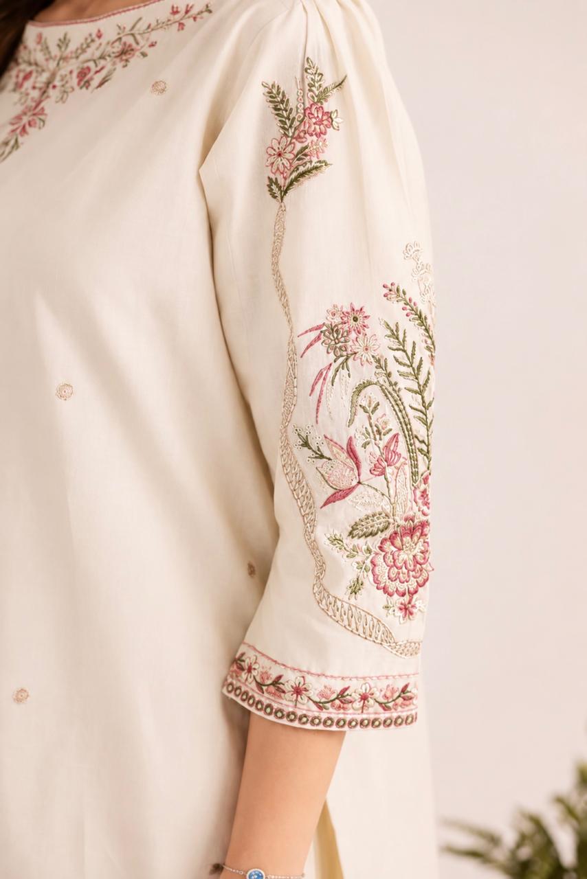 2PC Summer Embroidered Dress - 1340