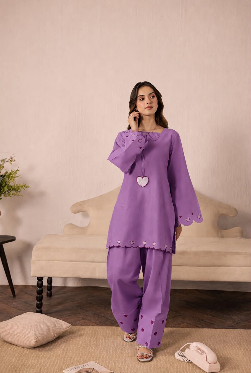 2PC Summer Embroidered Dress - 1346
