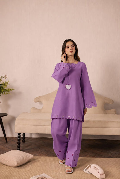 2PC Summer Embroidered Dress - 1346