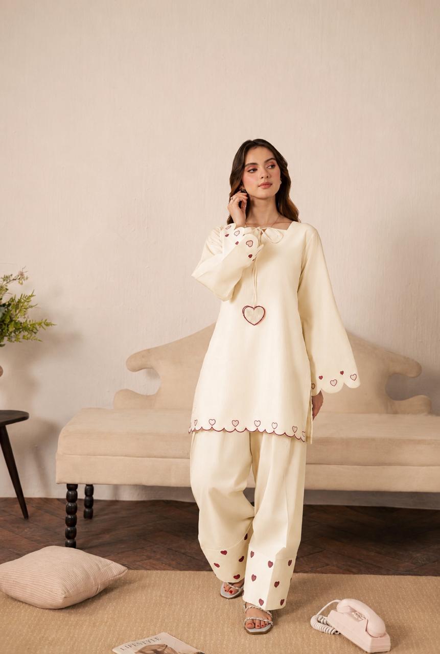 2PC Summer Embroidered Dress - 1347