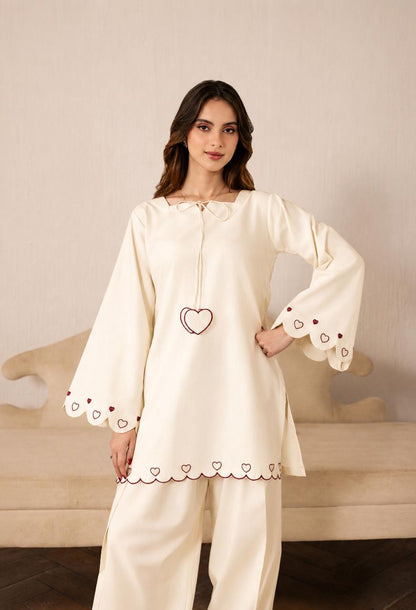 2PC Summer Embroidered Dress - 1347