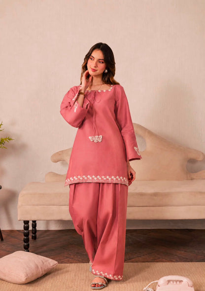 2PC Summer Embroidered Dress - 1343