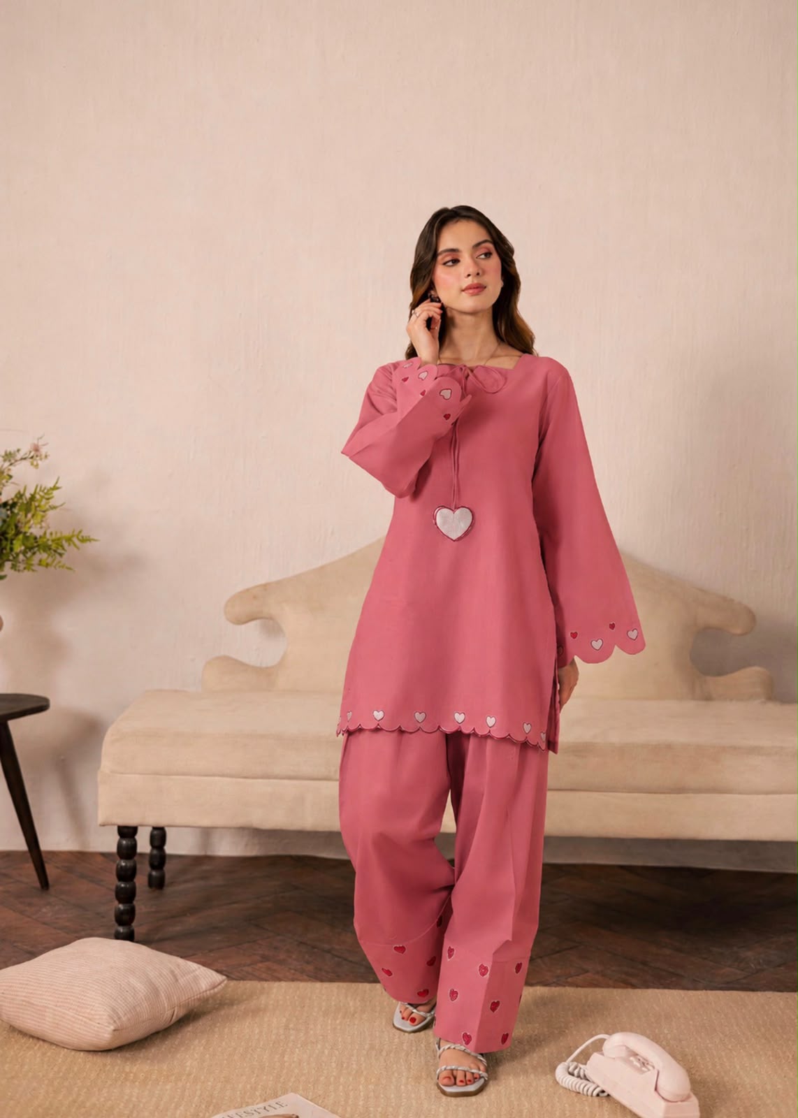 2PC Summer Embroidered Dress - 1348
