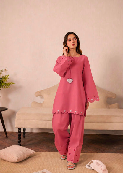 2PC Summer Embroidered Dress - 1348