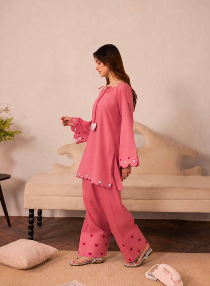 2PC Summer Embroidered Dress - 1348