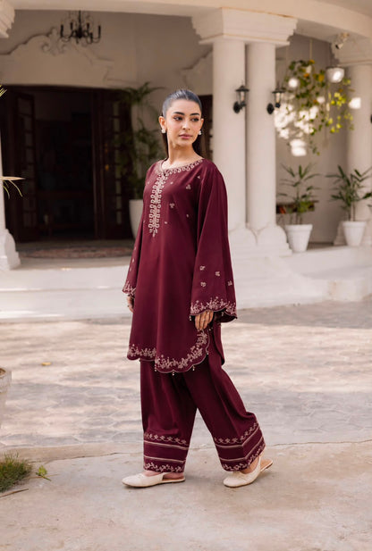 2PC Summer Embroidered Dress - 1333