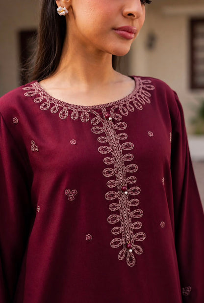 2PC Summer Embroidered Dress - 1333