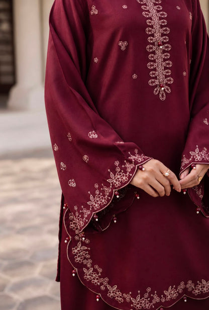 2PC Summer Embroidered Dress - 1333