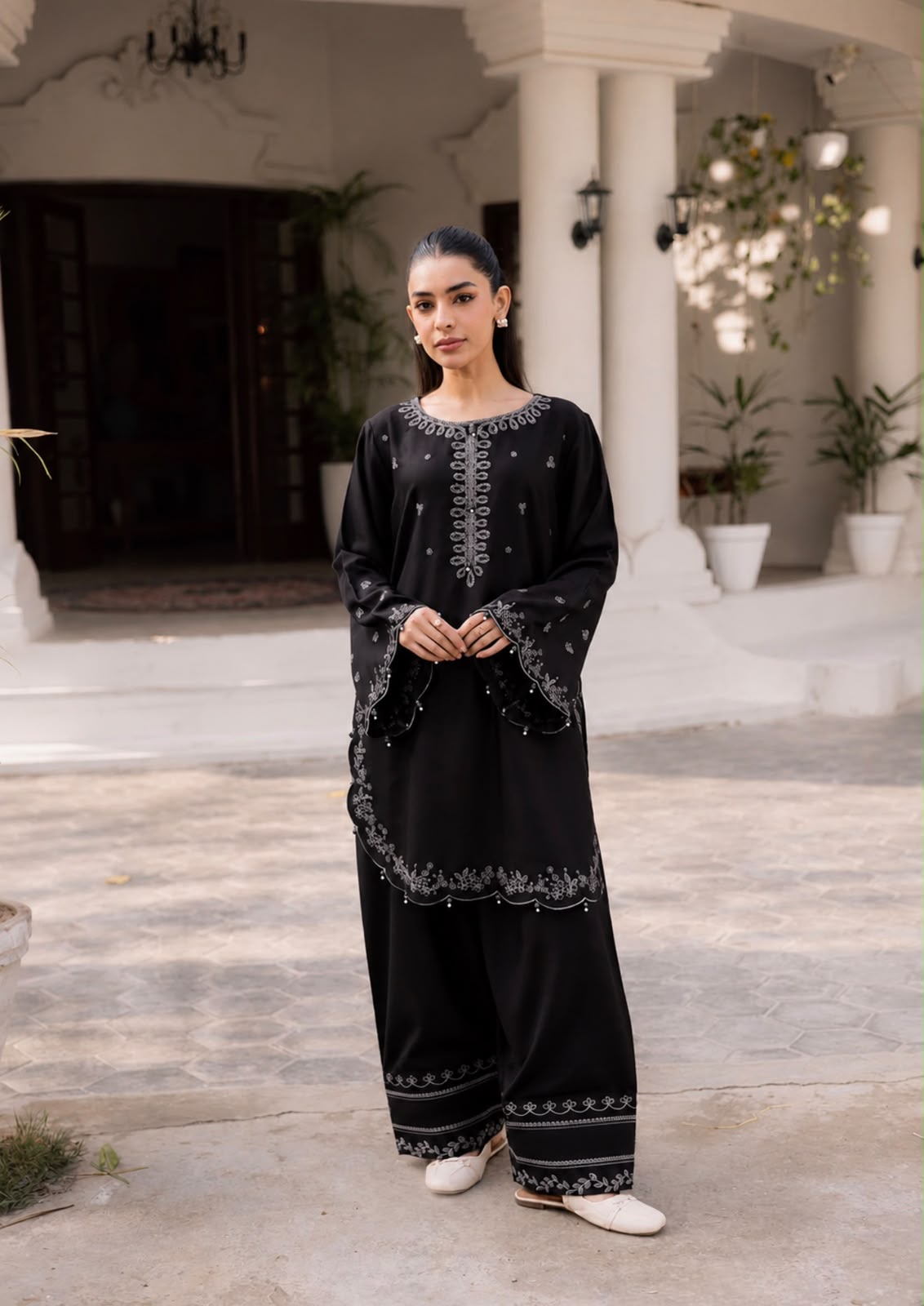 2PC Summer Embroidered Dress - 1332