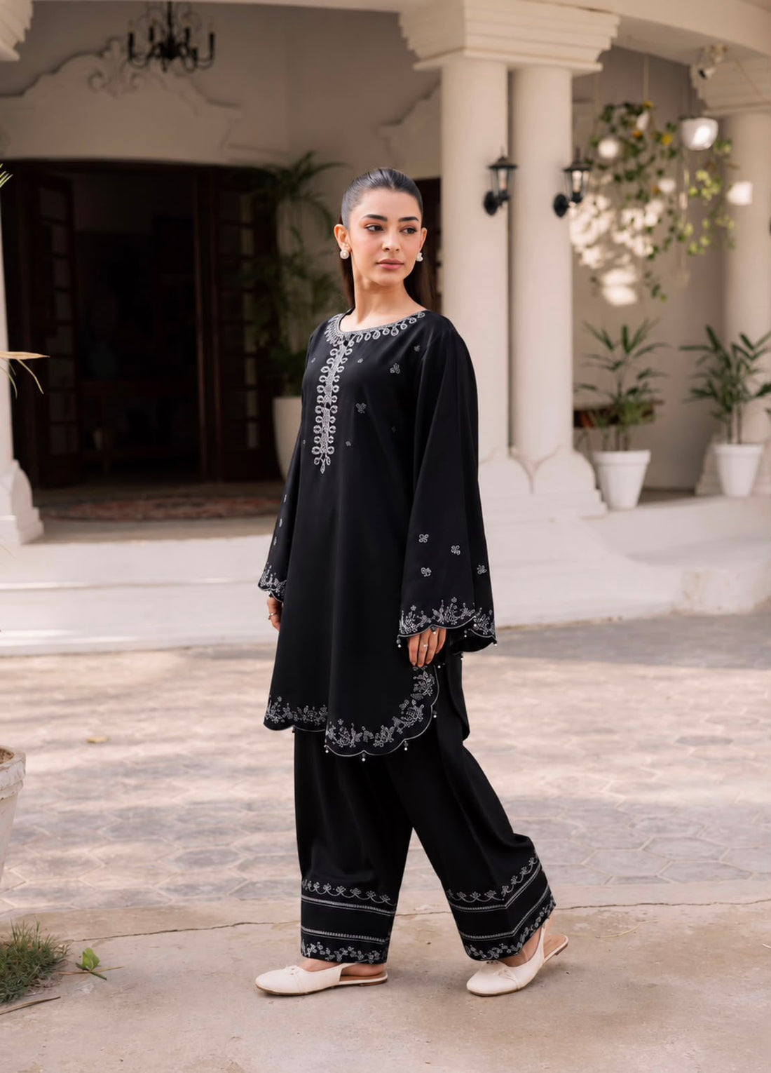 2PC Summer Embroidered Dress - 1332