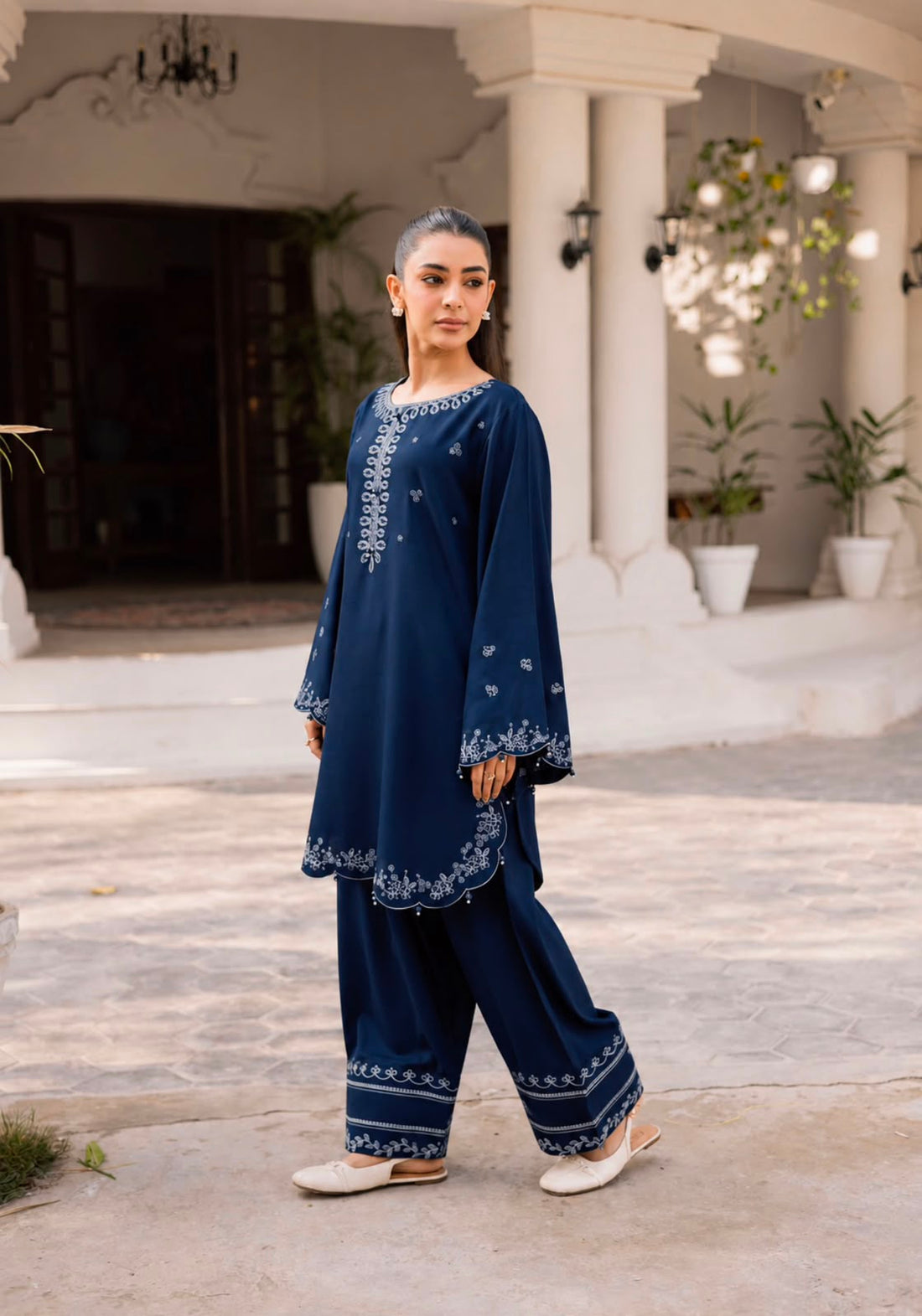 2PC Summer Embroidered Dress - 1331