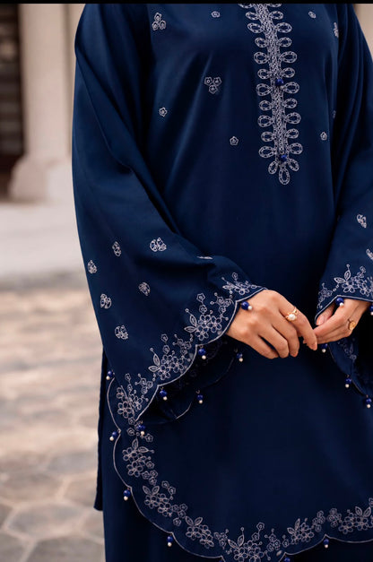 2PC Summer Embroidered Dress - 1331