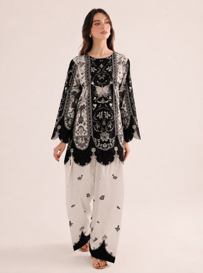 2PC Summer Lawn Dress- PRT L43875