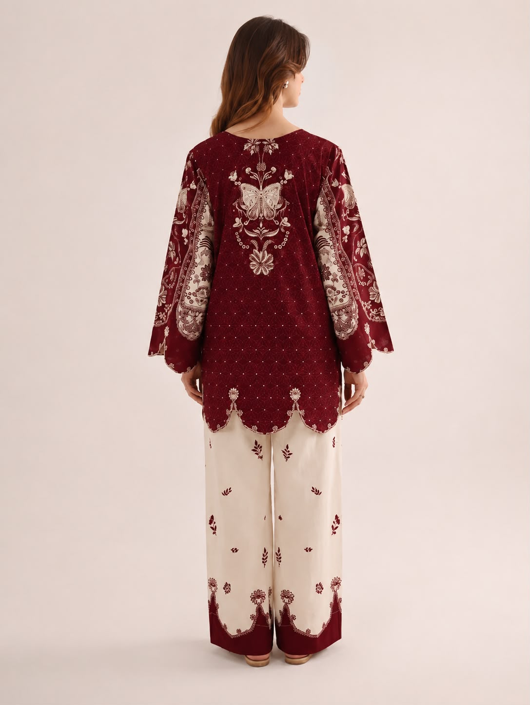 2PC Summer Lawn Dress- PRT L43876